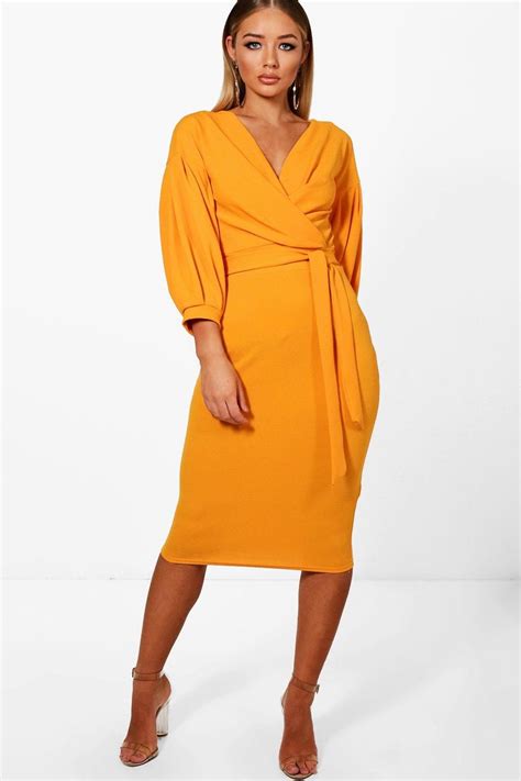 Click Here To Find Out About The Off The Shoulder Wrap Midi Bodycon