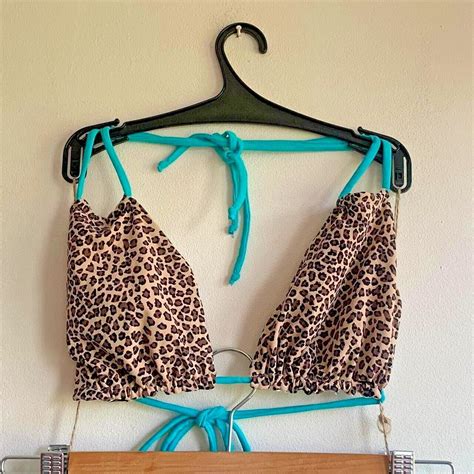 Poko Pano Brazilian Bikini Unpadded Triangle Halter Depop