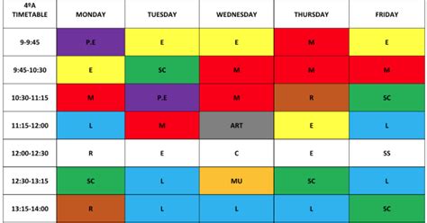 Blog Primaria Ceip Joaqu N Blume School Timetables