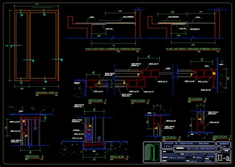 Puerta Corrediza En Autocad Librer A Cad