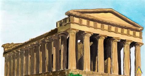 Pin By Santalban On Ancient Ruins Watercolor Paintings Parthenon