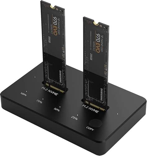 Hottopstar Dual Nvme Clone Docking Station Tool Free Dual Bay M Nvme