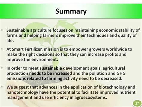 Smart Fertilizers In Sustainable Agriculture Ppt