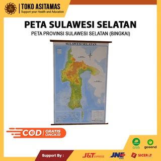 Jual Peta Provinsi Sulawesi Selatan Bingkai Shopee Indonesia