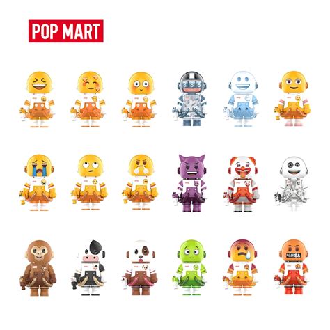 pop mart mega space molly  emoji series blind box  set