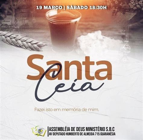 Cartaz Ceia Do Senhor Imagens De Santa Ceia Logo Igreja Fotos De