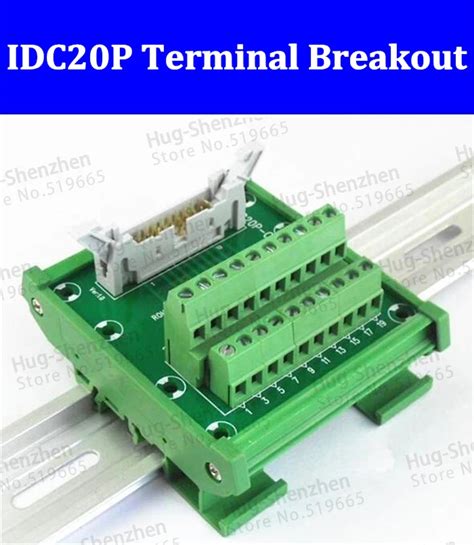 IDC20P IDC 20 Pin Male Connector to 20P Terminal Block Breakout Board ...