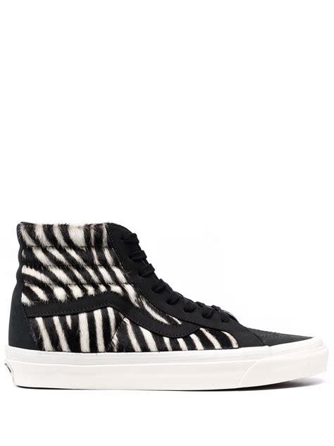 Vans Sk8 Hi 38 Zebra Print Sneakers Black Farfetch Hk