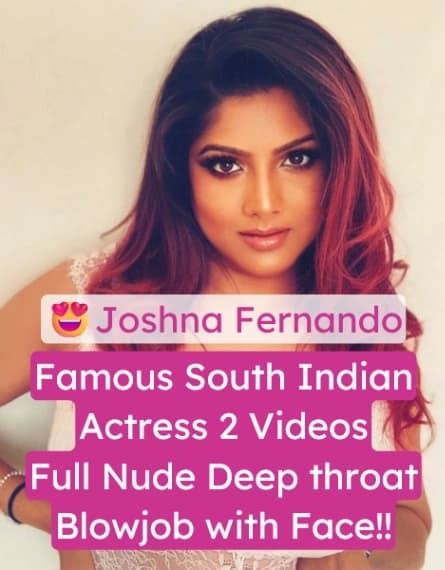 South Indian Actress Joshna Fernando Completely Naked Boobs Out Giving Deepthroat Blowjob With
