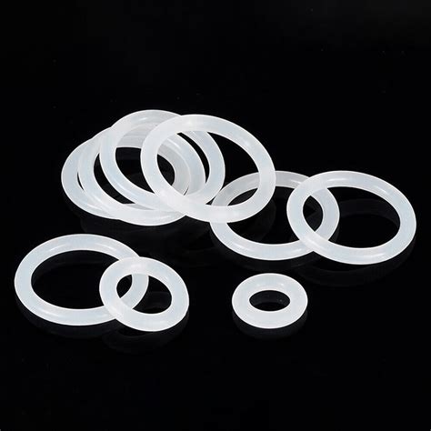 Food Grade O Ring White Silicone Rubber O Rings Cross Section 5mm，od