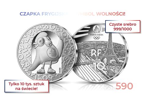 Skarbnica Narodowa - unikalna moneta olimpijska z maskotką Paryż 2024