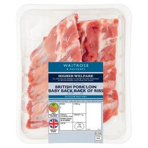 Waitrose British Pork Baby Back Ribs Waitrose Partners