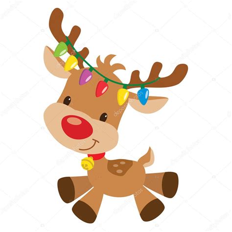 Christmas Reindeer Vector Cartoon Illustration Stock Vector Image by ...