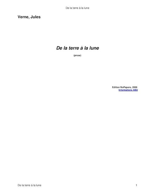 PDF Jules Verne De la terre à la lune DOKUMEN TIPS