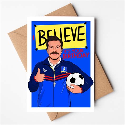 Ted Lasso Birthday Card Etsy