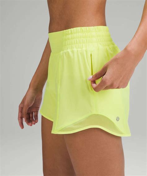 Lululemon Hotty Hot High Rise Lined Short Electric Lemon Lulu Fanatics