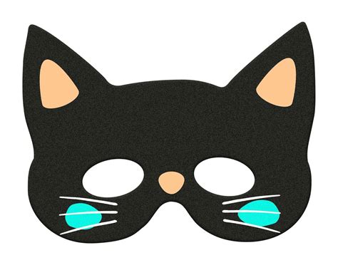 Cartoon Black Cat Halloween Felt Eye Mask | Halloween Party Decorations ...