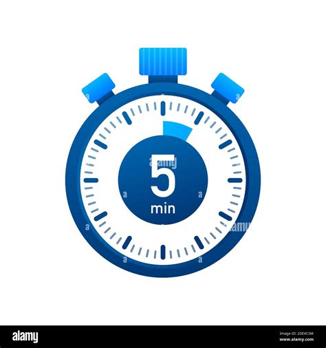 El icono de vector de cronómetro de 5 minutos Icono de cronómetro en