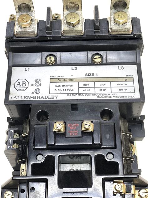 Allen Bradley Eod Size A V Starter W Vac Coil