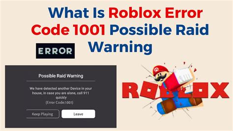 What Is Roblox Error Code 1001 Possible Raid Warning We Have Detected Another Device In Your