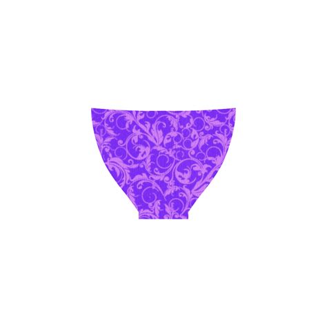 Vintage Swirls Amethyst Ultraviolet Purple Custom Bikini Swimsuit Id D