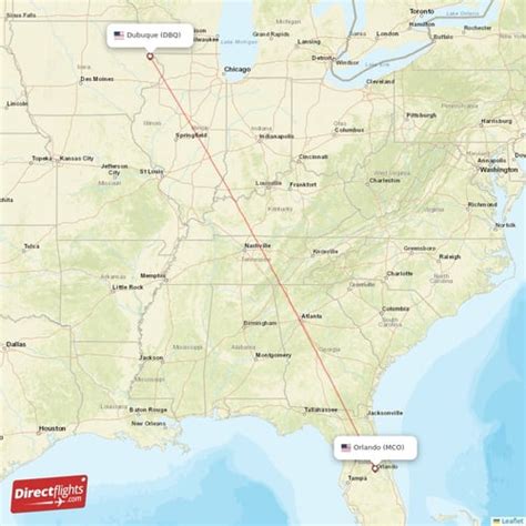 Direct flights from Des Moines - 33 destinations - DSM, USA - Directflights.com