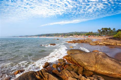 beauty agonda beach  south goa  india stock image image  coast