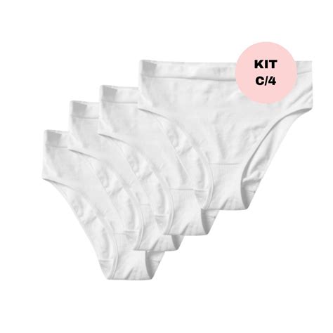 Kit De Calcinhas Cintura Alta Liz Lingerie Ref Shopee Brasil