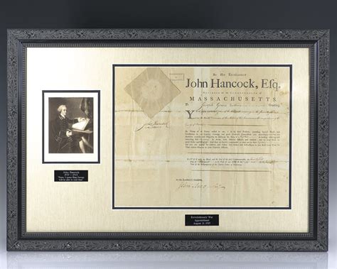 John Hancock Autograph Signed