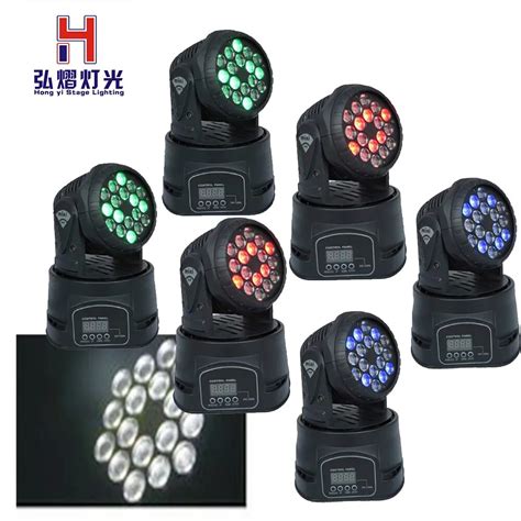 Pcs Lot X W Rgb Mini Led Wash Moving Head Light Dmx Stage