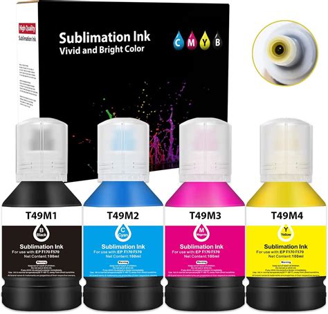 4 x 140 ml T49M tinta de sublimación de llenado automático para