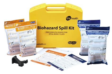 Buy Gv Biohazard And Bodily Fluid Spill Kit 4 Spill Packs And Hard Case