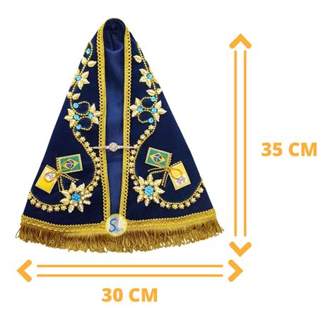 Manto Nossa Senhora Aparecida Cm Modelo Luxo Tradicional