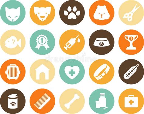 Pets Icons Collection Stock Vector Illustration Of Icon 36916166