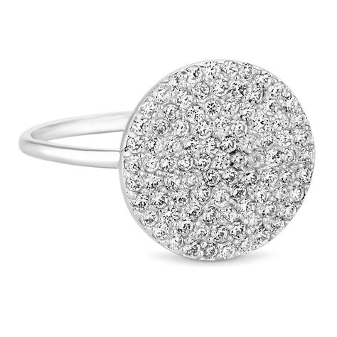 Simply Silver Sterling Silver Pave Disc Ring Jewellery From Jon