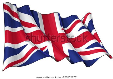 Illustration Waving Uk Flag Against White Stock Vector (Royalty Free ...