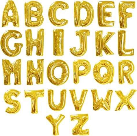 Amazon 40 Inch Letter Balloons Gold Alphabet Balloons Foil Mylar