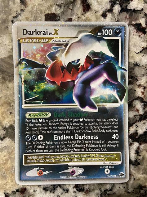 Pokemon Darkrai Lv X Diamond Pearl Great Encounters Nm Ebay