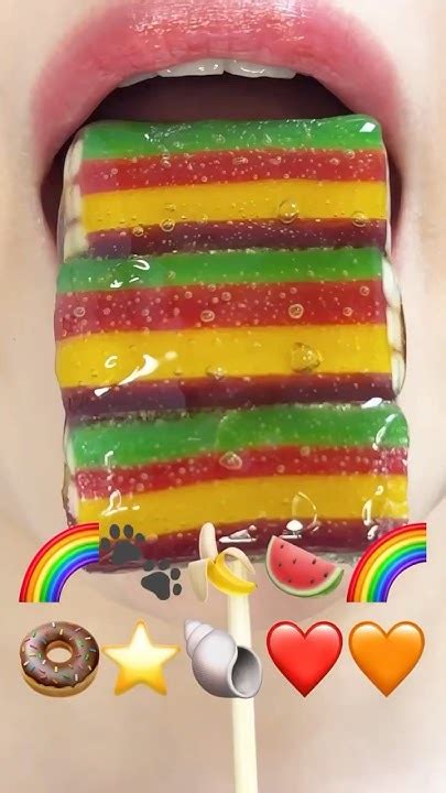 Asmr Jelly Tanghulu Emoji Food 젤리 탕후루 이모지 먹방 Sped Up Youtube