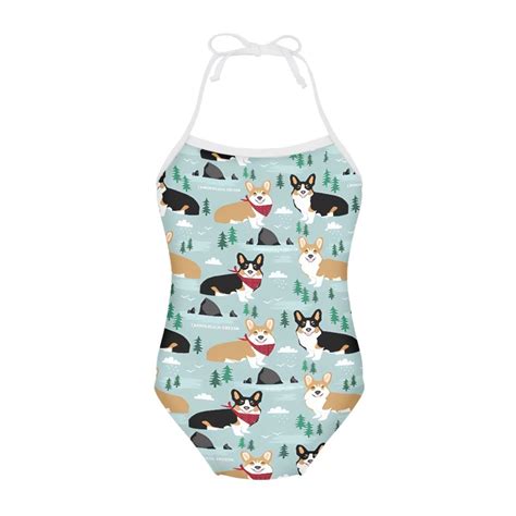 Seanative Girls One Piece Bathing Suit Size Y Comfortable Lace Up Girls Bikini Swimsuit For