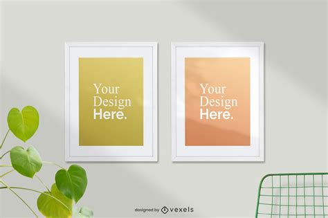 Frame Poster Mockup Set Psd Editable Template