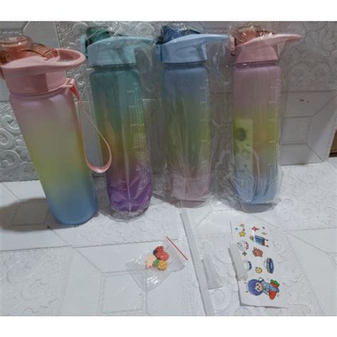 Jual Botol Minum 1 Liter Botol Minum Rainbow Korea Viral Botol Minum