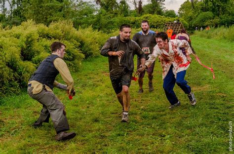 Zombies Chasing People Running