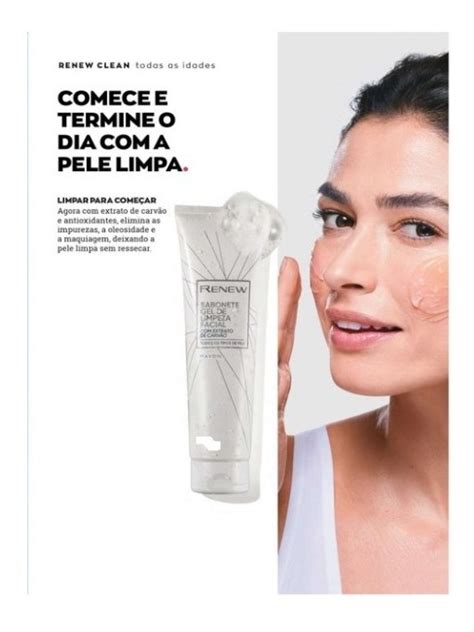 02 Renew Sabonete Gel De Limpeza Facial 30g Cada Avon Mercado Livre