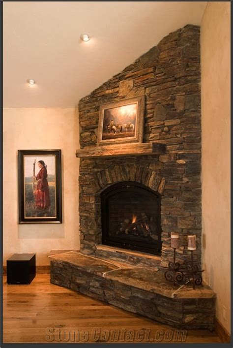 Dakota Stone Fireplace Brown Granite Fireplace From United States