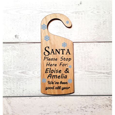 Personalised Christmas Door Hanger Vinyl Sticker