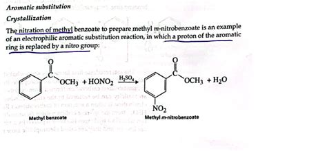 Solved Post Lab Experiment S Title Nitration Of Methyl Benzoate