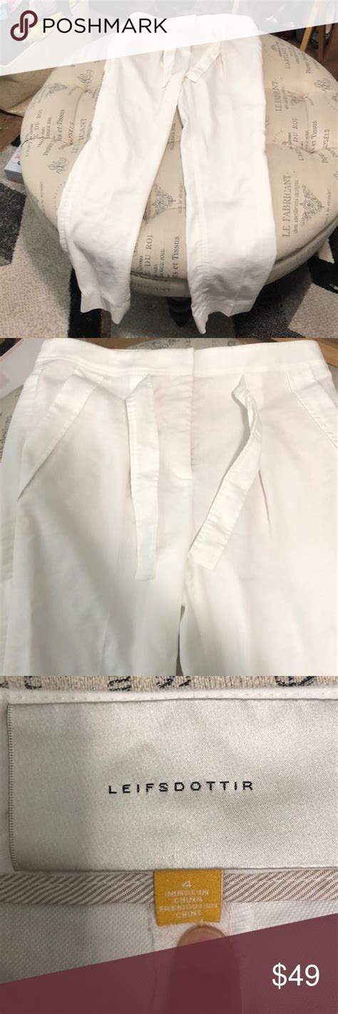 Leifsdottir Anthropologie White Pants Size In Good Condition