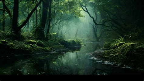 nature mystery portrayed in tranquil forest scene 32944352 Stock Photo ...