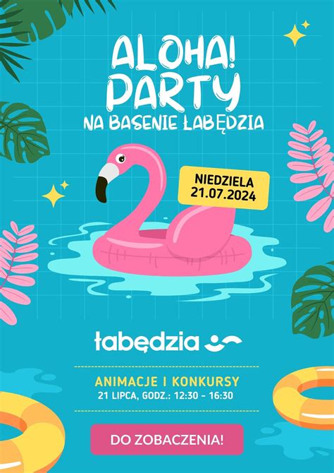 Aloha Party na basenie Łabędzia Inspiruje Nas Sport MOSiR Lublin